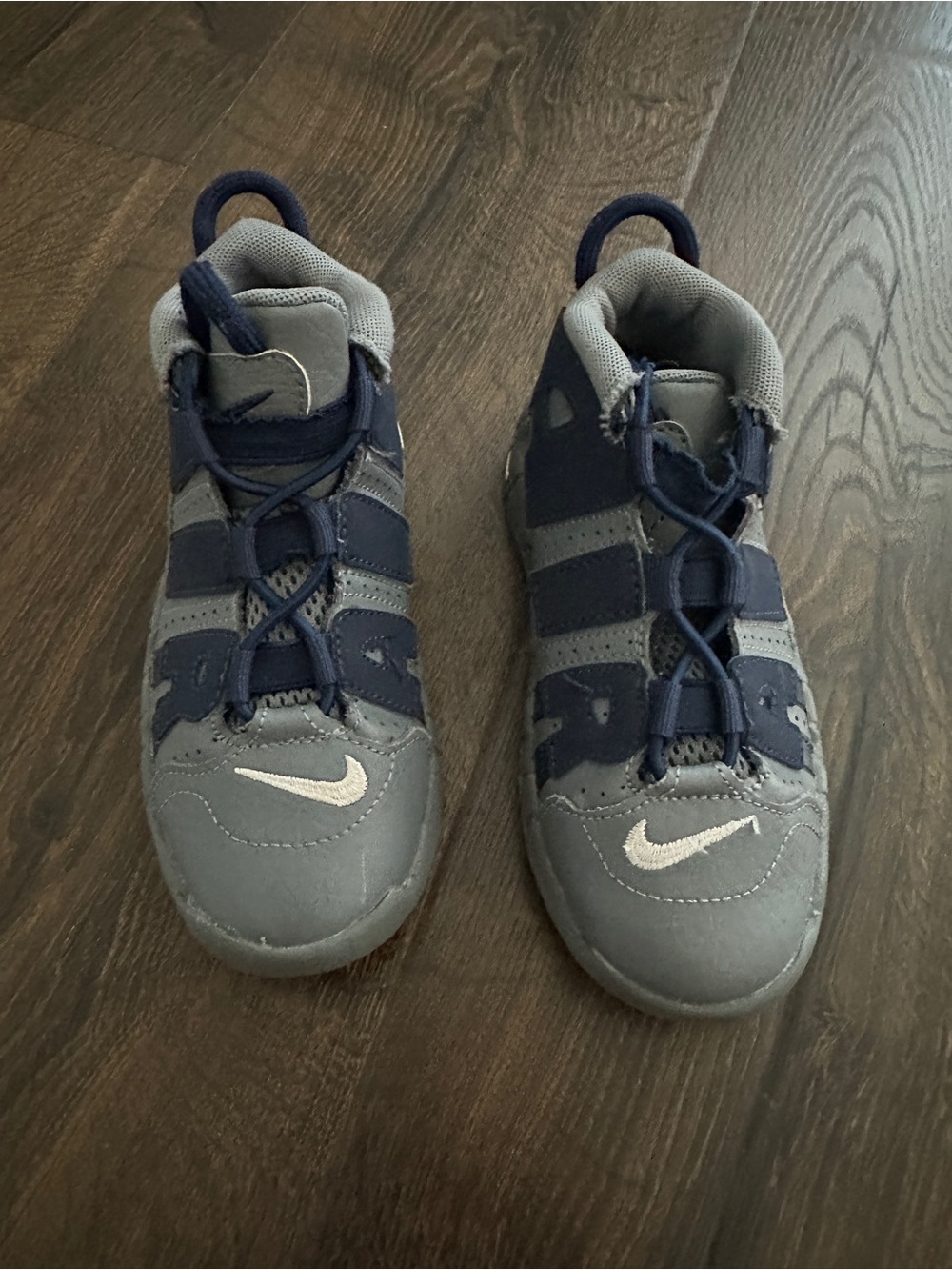 Nike toddler Navy and Gray High-Top Sneakers